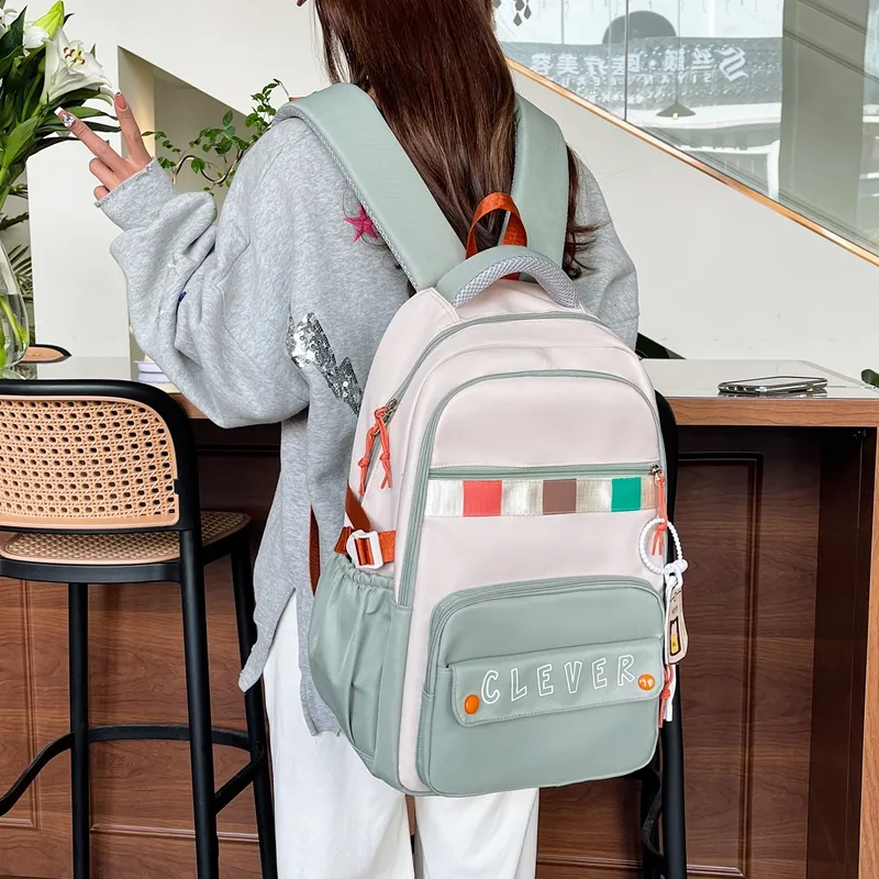 OURFUN Nylon Fabric Backpack Regular Unisex-11