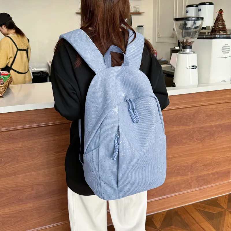 OURFUN Velour Backpack Women's White/Black/Red/Blue/Pink-10