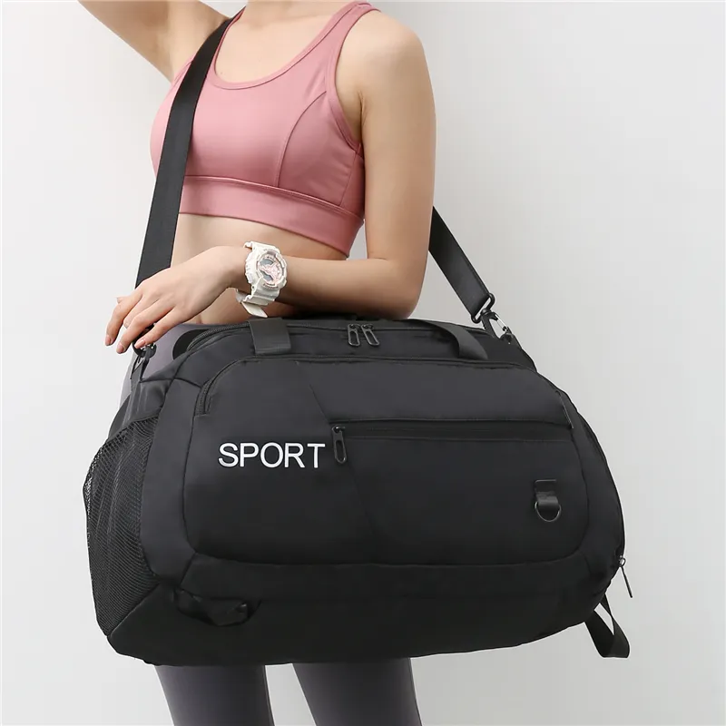 OURFUN Oxford Gym Bag Unisex Dark Gray/Black/Pink/Light Green/Dark Blue-4