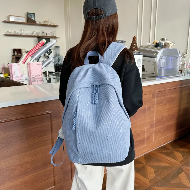 OURFUN Velour Backpack Women's White/Black/Red/Blue/Pink-11