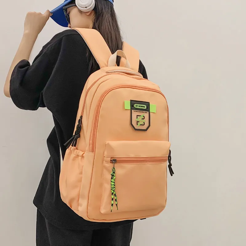 OURFUN Nylon Backpack Light Gray/Dark Gray/Black/Orange/Blue-6