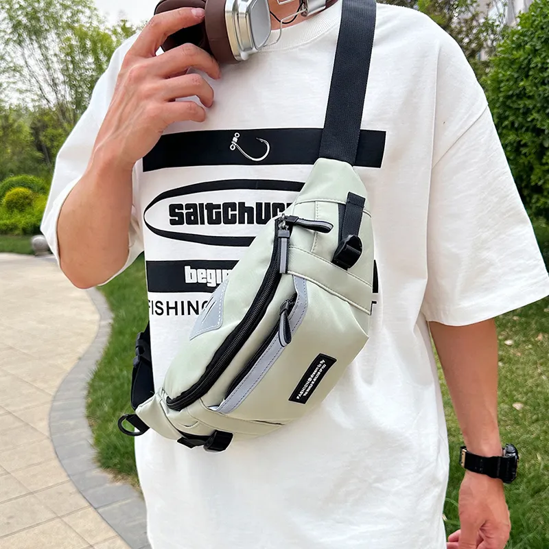 OURFUN Oxford Sling Bag Regular Unisex White/Gray/Black/Green-19