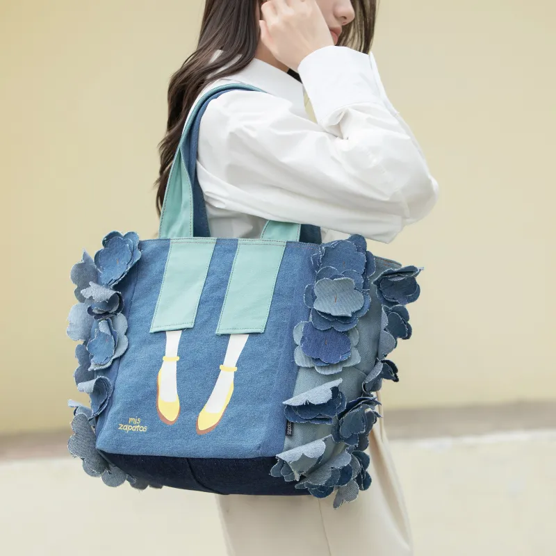 MISZAPATOS Denim Shoulder Bag Women's-3