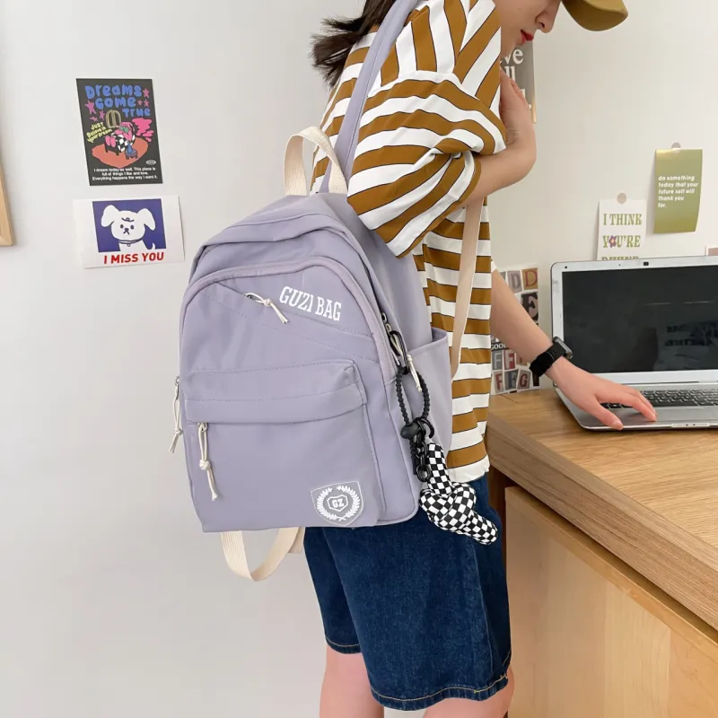OURFUN Nylon Backpack Unisex Multicolor-11