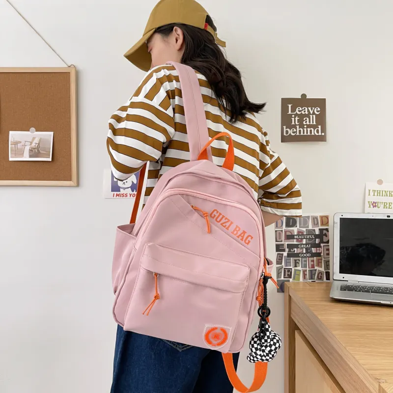 OURFUN Nylon Backpack Unisex Multicolor-7