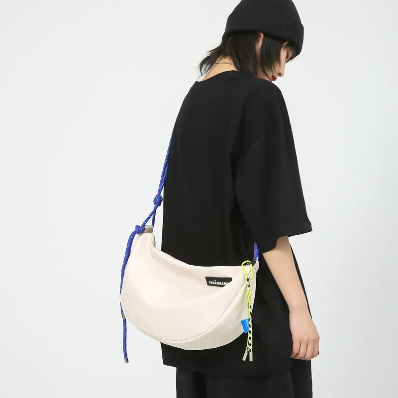 OURFUN Nylon Sling Bag Regular Unisex White/Black/Green/Checkerboard-1