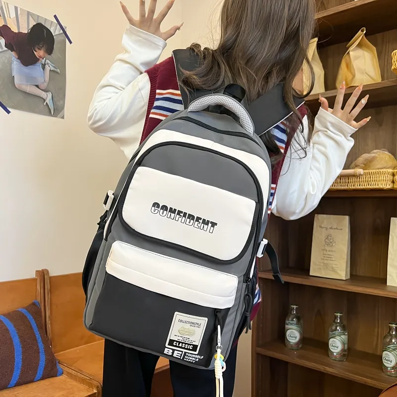 OURFUN Nylon Backpack Unisex Multicolor-14
