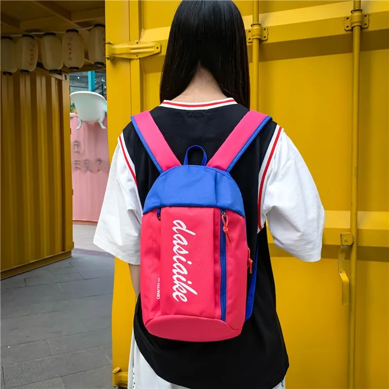 OURFUN High quality Fabric Backpack Regular Unisex Black/Red/Rose Red/Peacock Blue/Royal Blue/Dark Blue-6