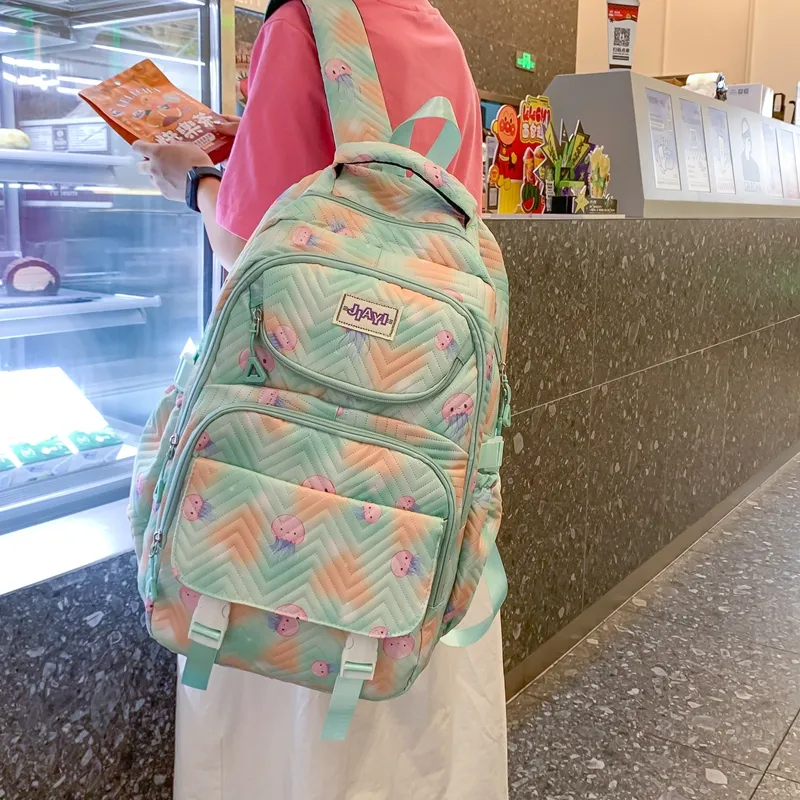 OURFUN Nylon Backpack Unisex Multicolor-7