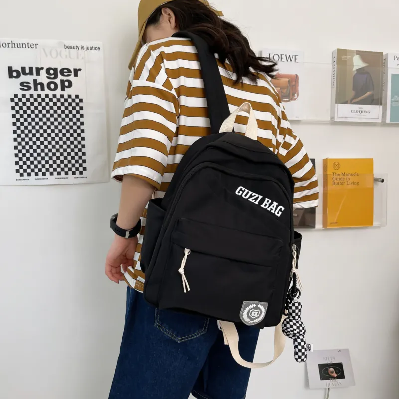 OURFUN Nylon Backpack Unisex Multicolor-4
