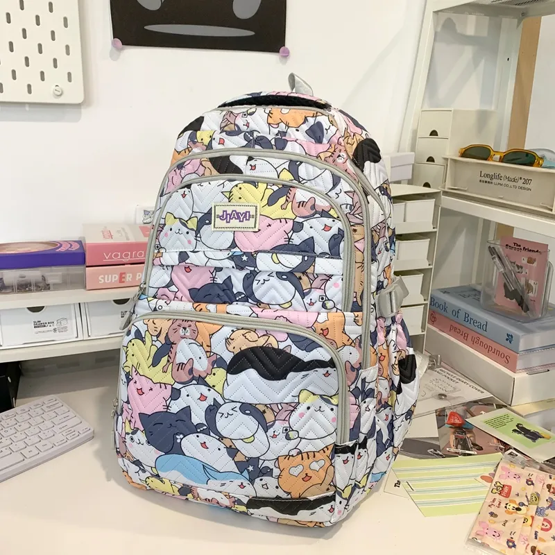 OURFUN Nylon Backpack Regular Unisex Multicolor-7