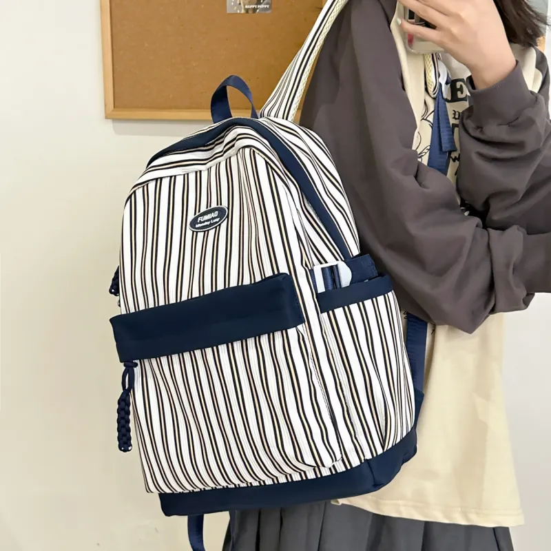 OURFUN Nylon Backpack Women's Black/Burgundy/Khaki/Light Green/Blue-10