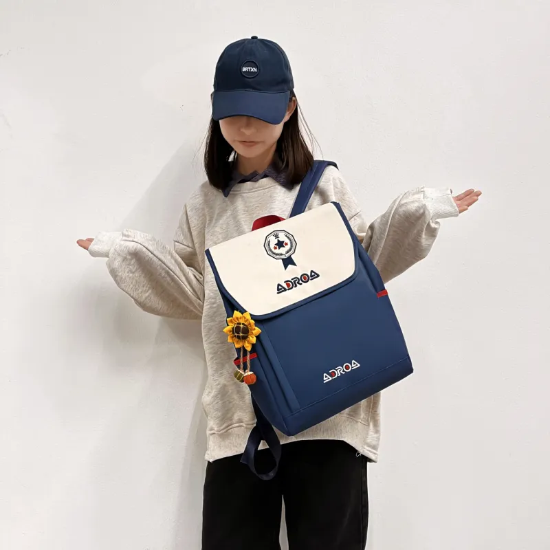 OURFUN Nylon Backpack Unisex Blue-1