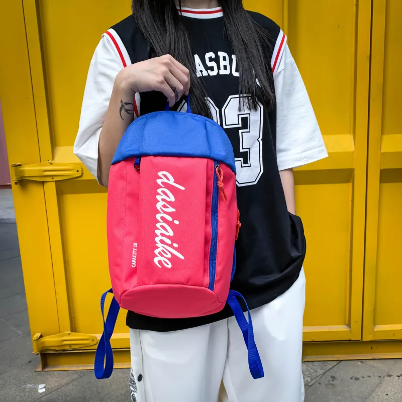 OURFUN High quality Fabric Backpack Regular Unisex Black/Red/Rose Red/Peacock Blue/Royal Blue/Dark Blue-8