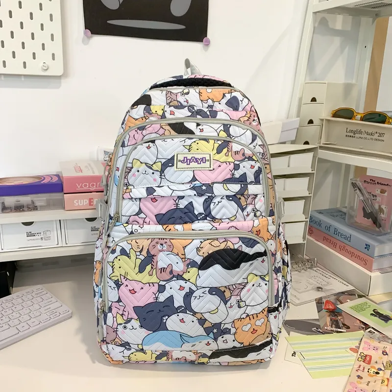 OURFUN Nylon Backpack Regular Unisex Multicolor-8