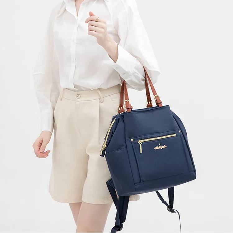 MISZAPATOS High quality Fabric Backpack Women's Yellow/Cyan/Ivory/Black/Blue-12