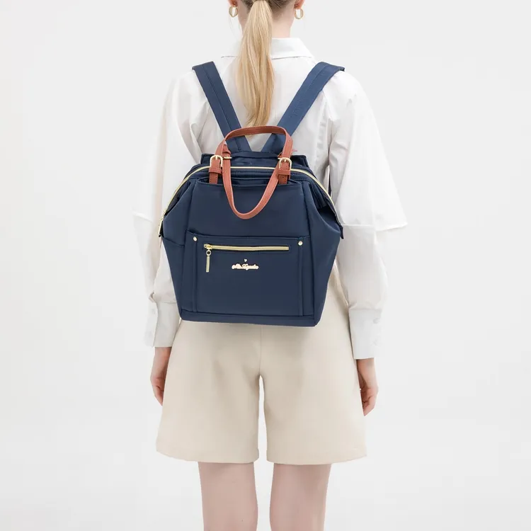 MISZAPATOS High quality Fabric Backpack Women's Yellow/Cyan/Ivory/Black/Blue-8
