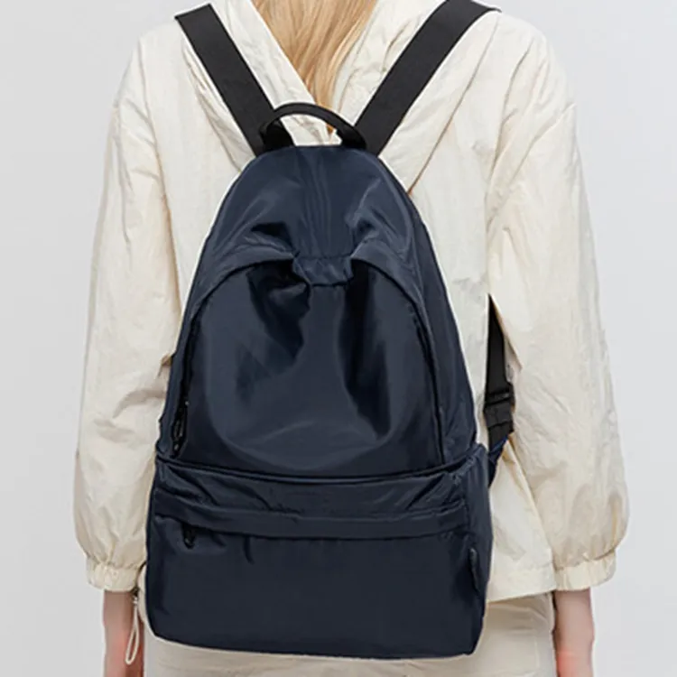 MISZAPATOS Polyester Backpack Regular Unisex Black/Orange/Khaki Green/Lemon/Red/Navy Blue-17