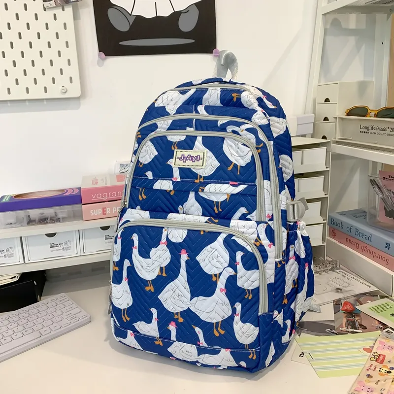 OURFUN Nylon Backpack Regular Unisex Multicolor-4
