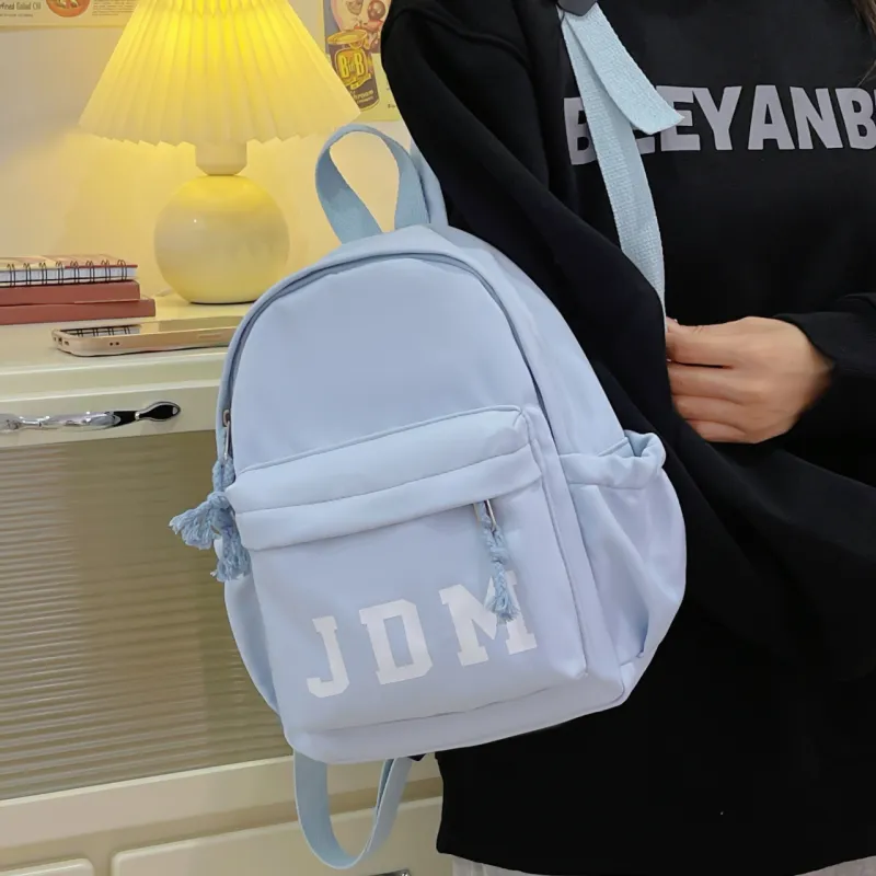 OURFUN Oxford Backpack Women's Ecru/Black/Pink/Sky Blue-10