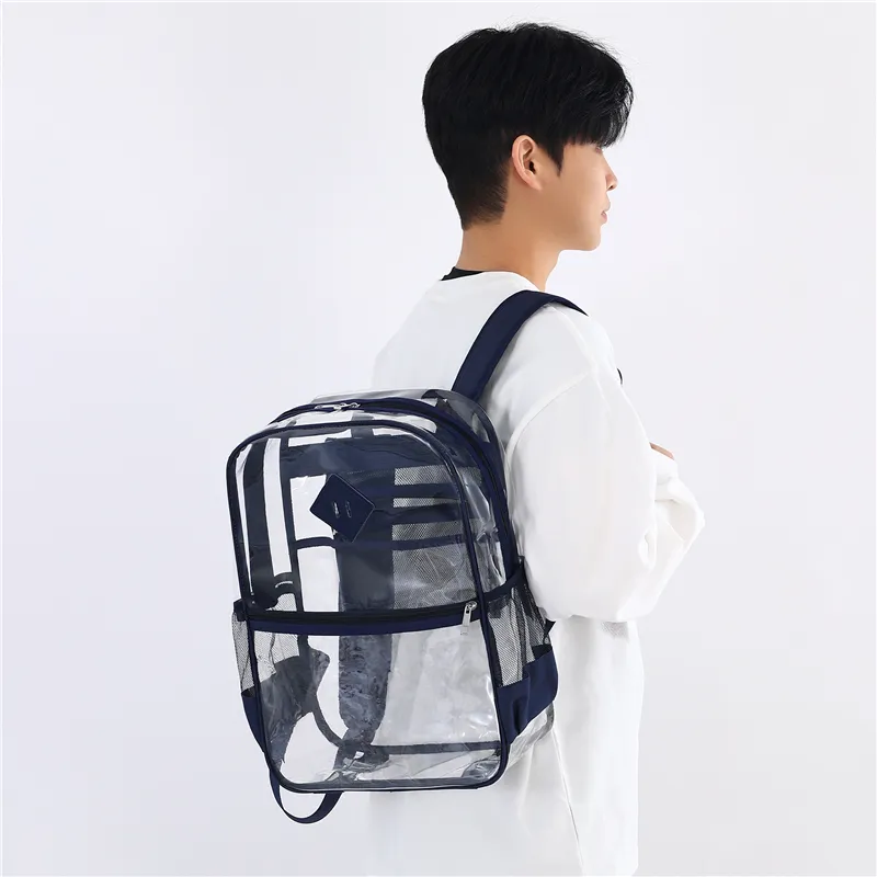 OURFUN PVC Polyvinyl Chloride Backpack Unisex Multicolor-11
