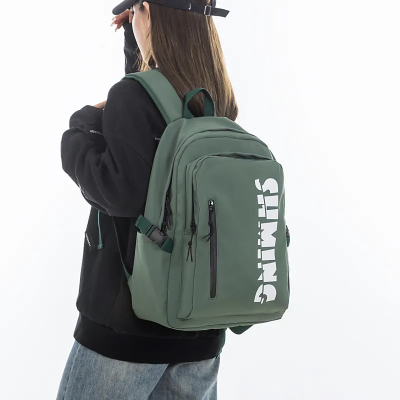 OURFUN Nylon Backpack Regular Women's Ecru/Dark Gray/Black/Green/Blue-5