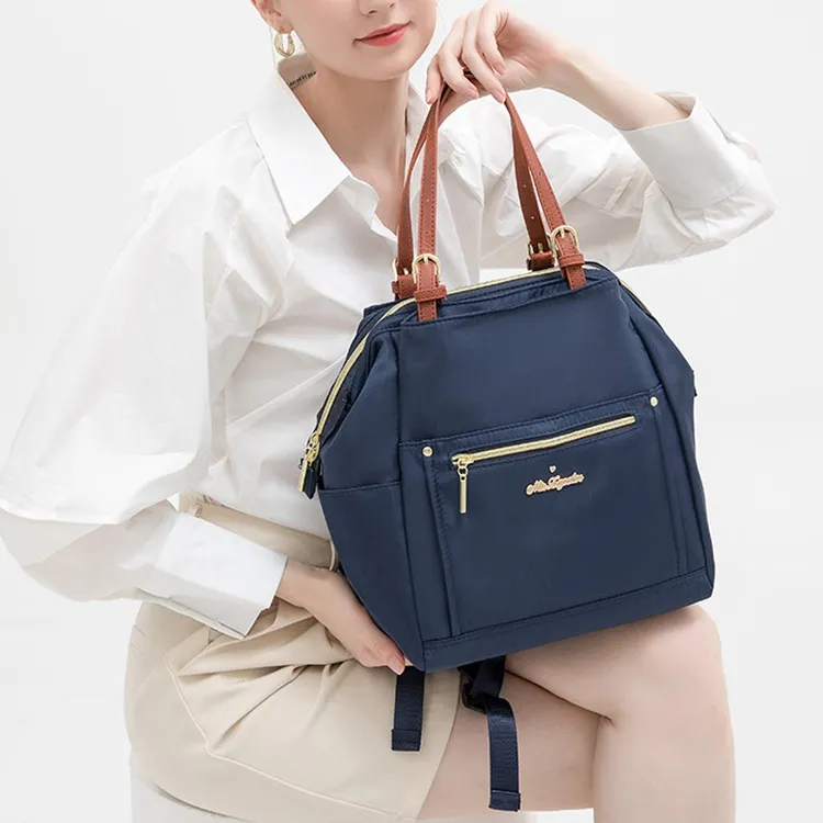 MISZAPATOS High quality Fabric Backpack Women's Yellow/Cyan/Ivory/Black/Blue-9