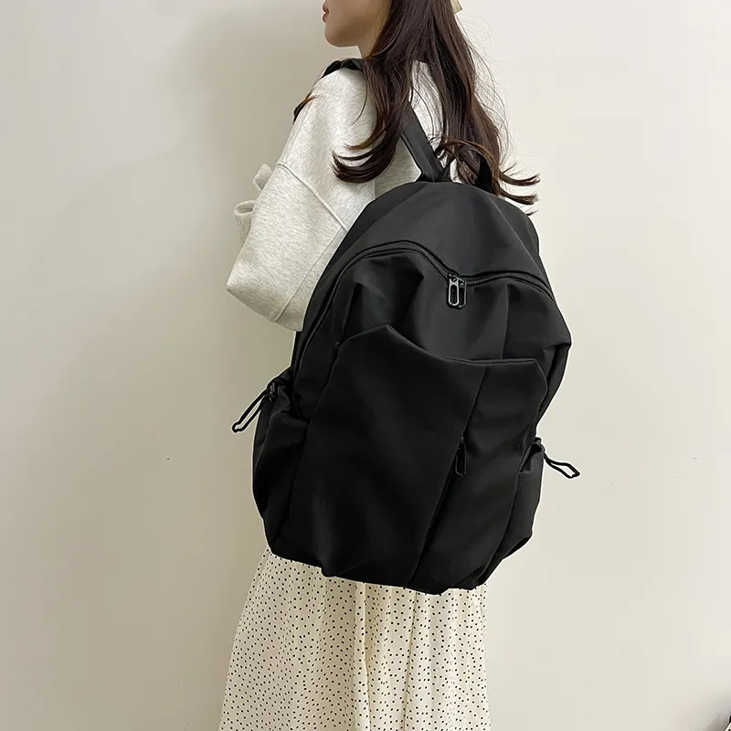 OURFUN Nylon Backpack Unisex White/Gray/Black/Burgundy-6