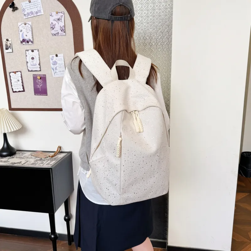 OURFUN Velour Backpack Women's White/Black/Red/Blue/Pink-1