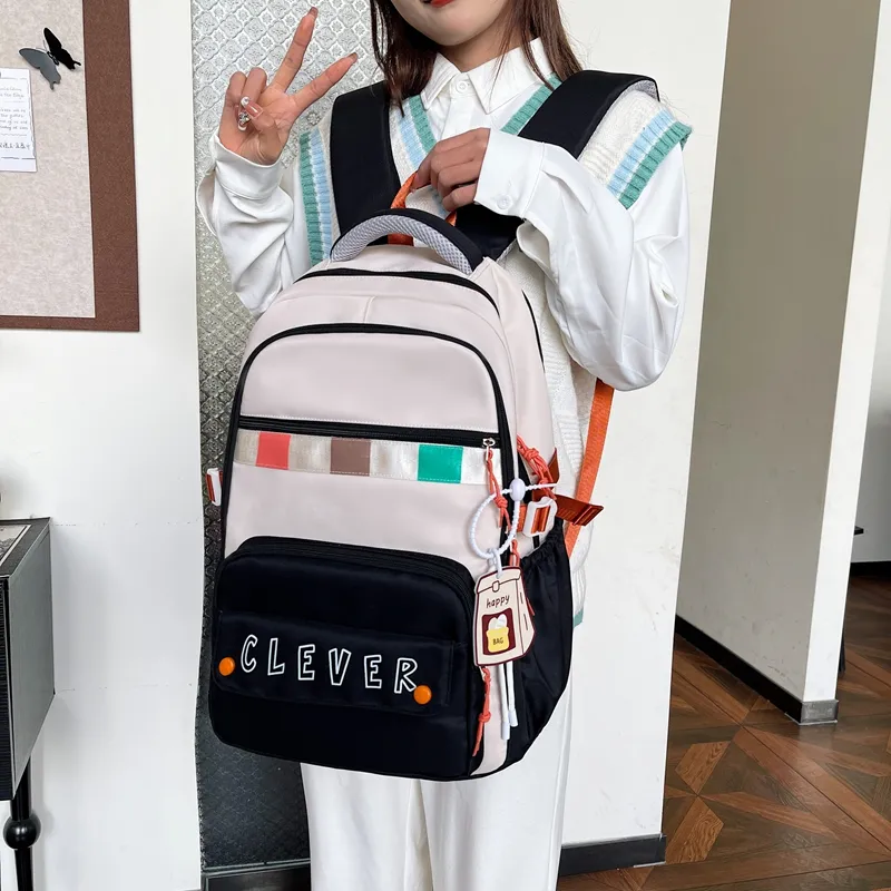 OURFUN Nylon Fabric Backpack Regular Unisex-1