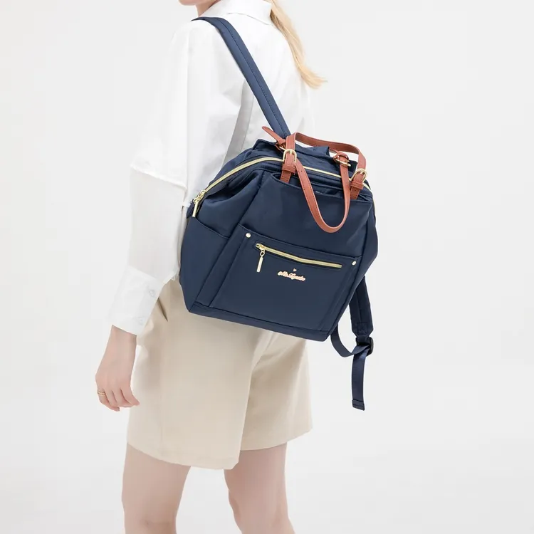 MISZAPATOS High quality Fabric Backpack Women's Yellow/Cyan/Ivory/Black/Blue-7