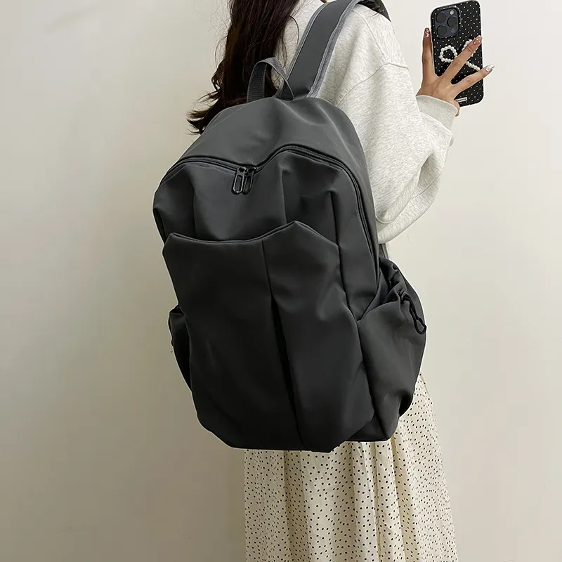 OURFUN Nylon Backpack Unisex White/Gray/Black/Burgundy-8