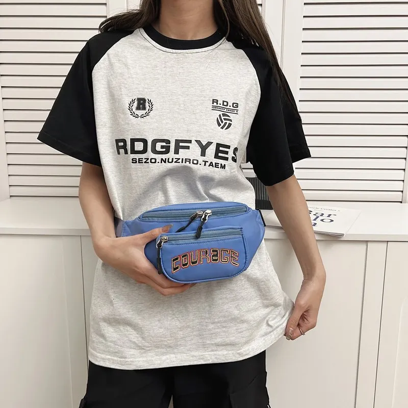 OURFUN Nylon Sling Bag Regular Unisex White/Black/Blue/Brown-7