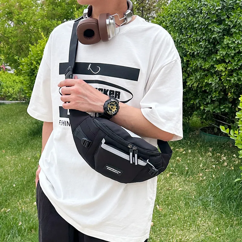 OURFUN Oxford Sling Bag Regular Unisex White/Gray/Black/Green-12