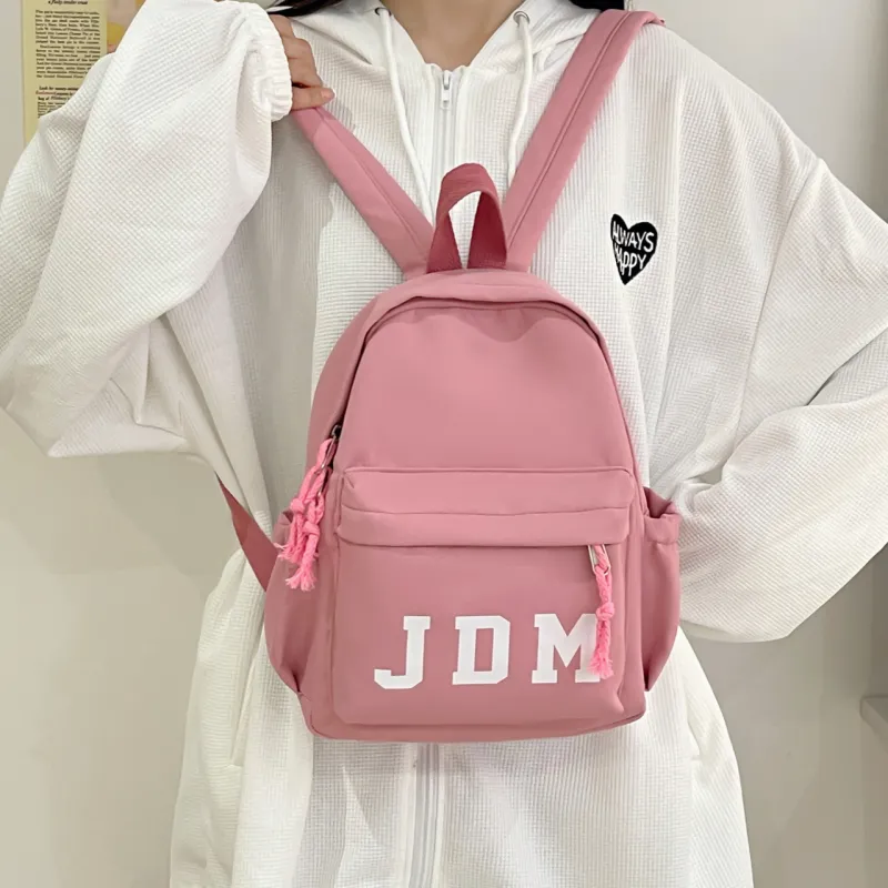 OURFUN Oxford Backpack Women's Ecru/Black/Pink/Sky Blue-7