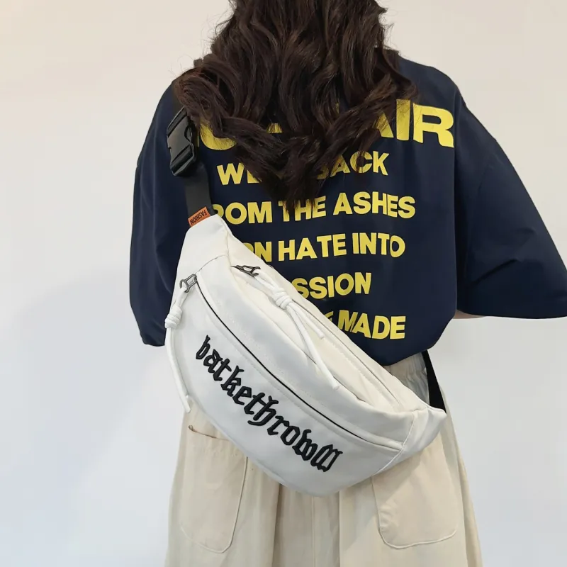 OURFUN Nylon Sling Bag Regular Unisex White/Gray/Black/Orange/Khaki-1