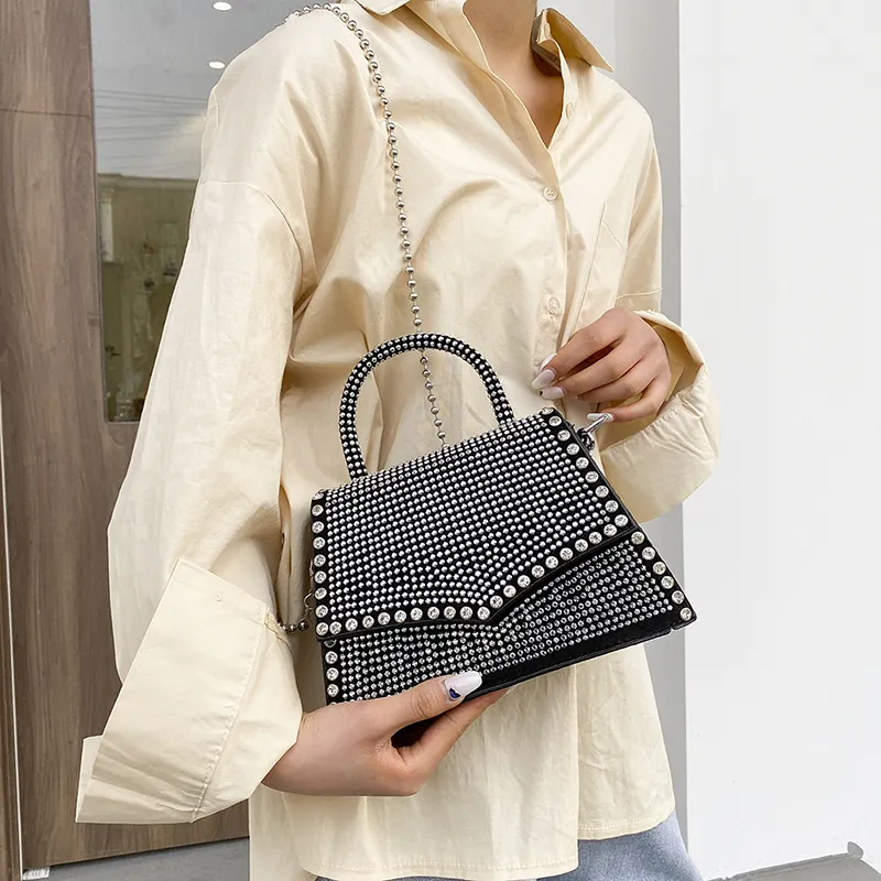 SWIMADE PU Shoulder Bag, Handbag Women's Silver/Black-2