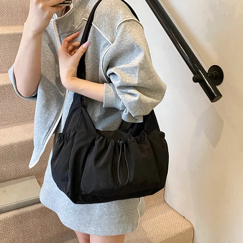 SWIMADE Oxford Shoulder Bag Women's White/Gray/Pink/Black/Blue-17