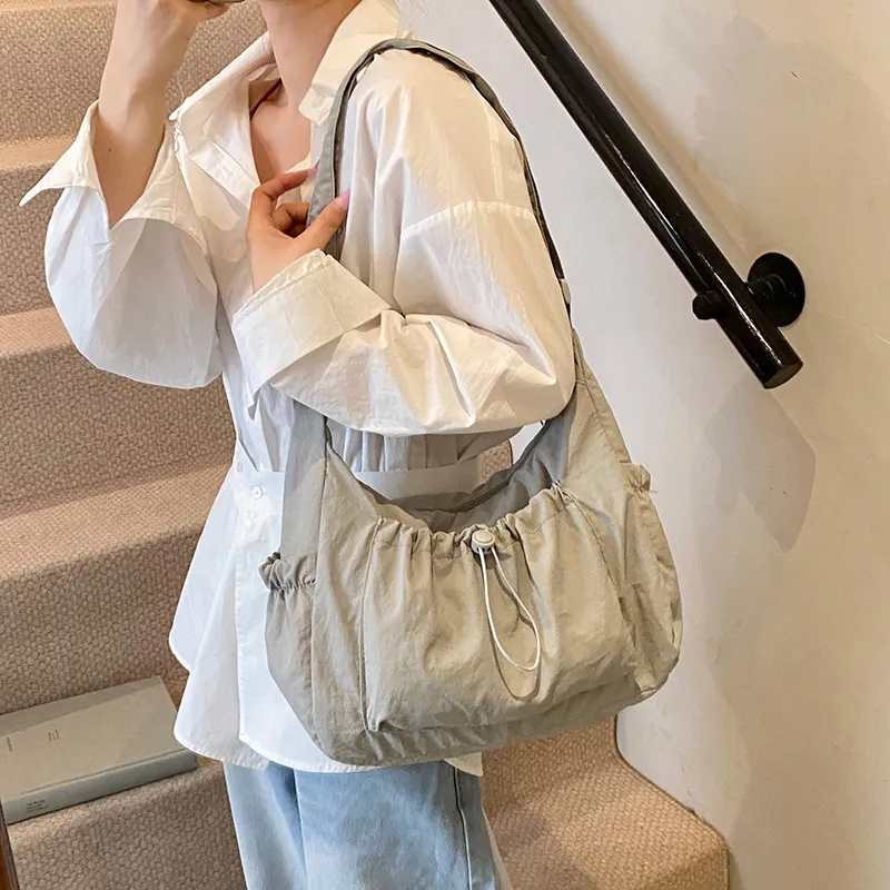 SWIMADE Oxford Shoulder Bag Women's White/Gray/Pink/Black/Blue-24
