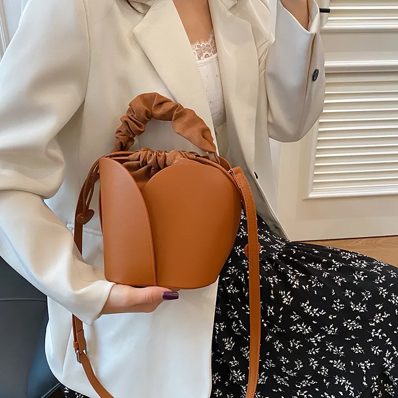SWIMADE PU One Shoulder Handbag Women's Black/Red/Brown-9
