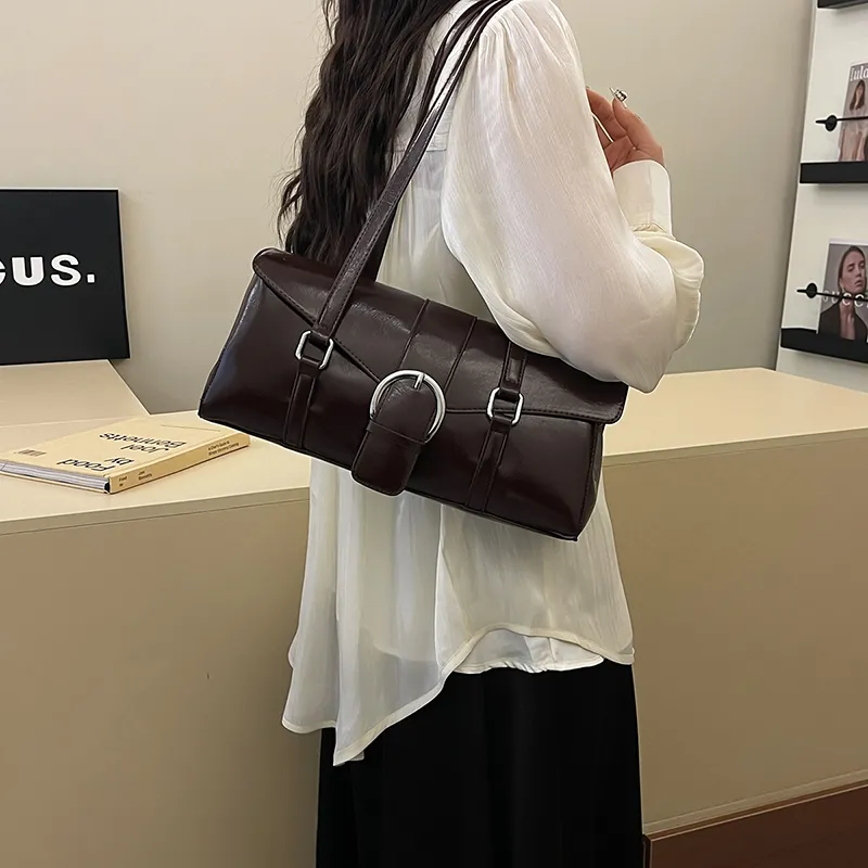 SWIMADE PU Shoulder Bag Women's Silver/Black/Beige/Coffee/Brown-20