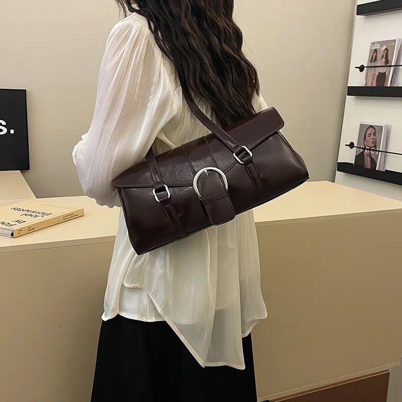 SWIMADE PU Shoulder Bag Women's Silver/Black/Beige/Coffee/Brown-22