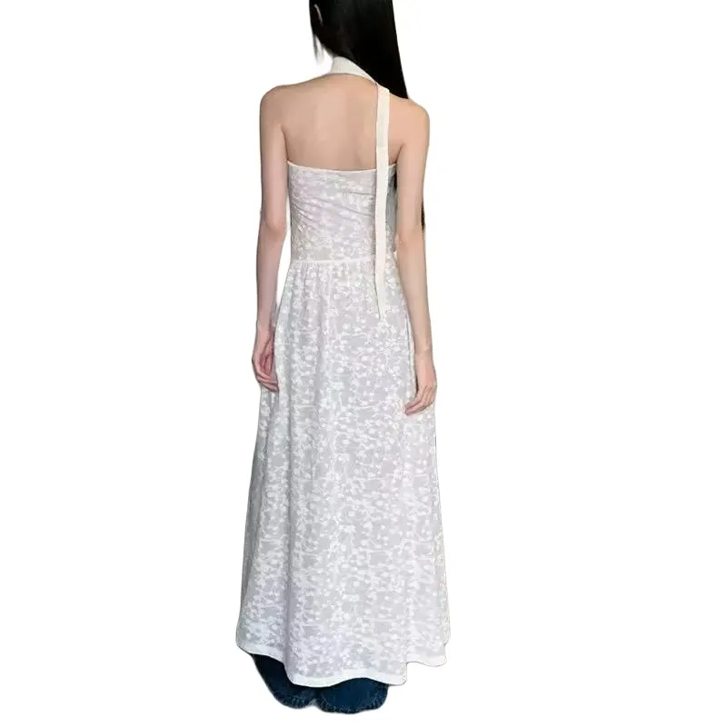 FORLOVENANCY Sleeveless Dress Women's White-1