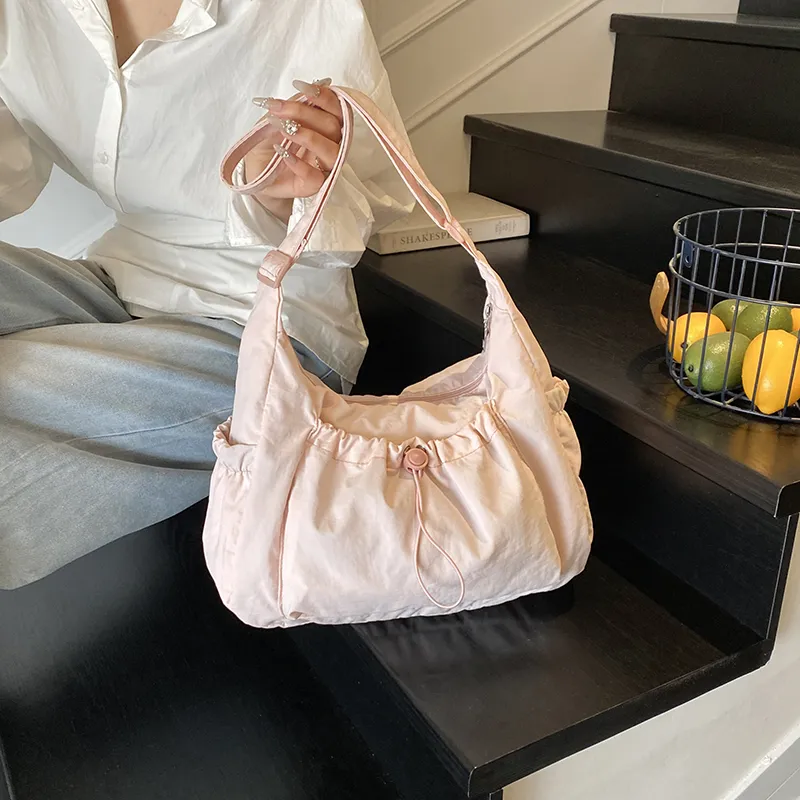 SWIMADE Oxford Shoulder Bag Women's White/Gray/Pink/Black/Blue-4