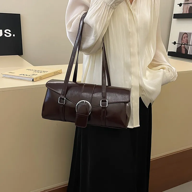 SWIMADE PU Shoulder Bag Women's Silver/Black/Beige/Coffee/Brown-19