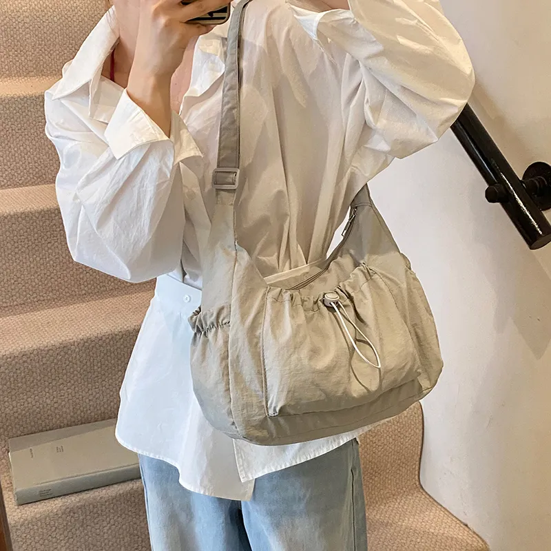 SWIMADE Oxford Shoulder Bag Women's White/Gray/Pink/Black/Blue-25