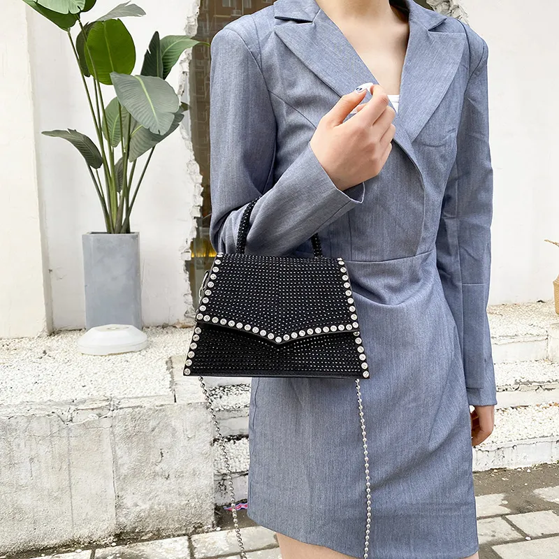 SWIMADE PU Shoulder Bag, Handbag Women's Silver/Black-12