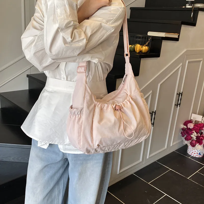 SWIMADE Oxford Shoulder Bag Women's White/Gray/Pink/Black/Blue-2