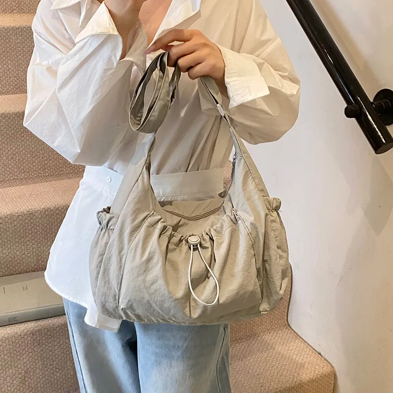 SWIMADE Oxford Shoulder Bag Women's White/Gray/Pink/Black/Blue-23
