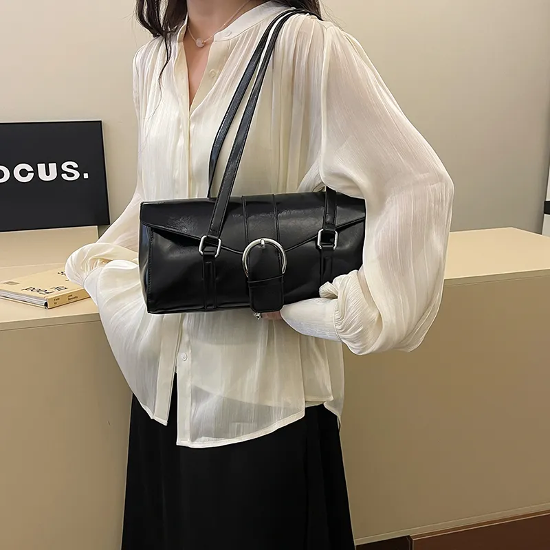 SWIMADE PU Shoulder Bag Women's Silver/Black/Beige/Coffee/Brown-10